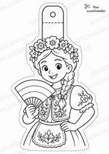 Ungarn – Fensterdeko – Basteln – Ausmalbild – Ausschneiden – 15 Vorlagen – Materialseite 2