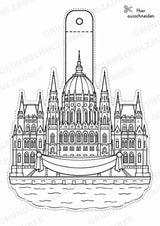 Ungarn – Fensterdeko – Basteln – Ausmalbild – Ausschneiden – 15 Vorlagen – Materialseite 3