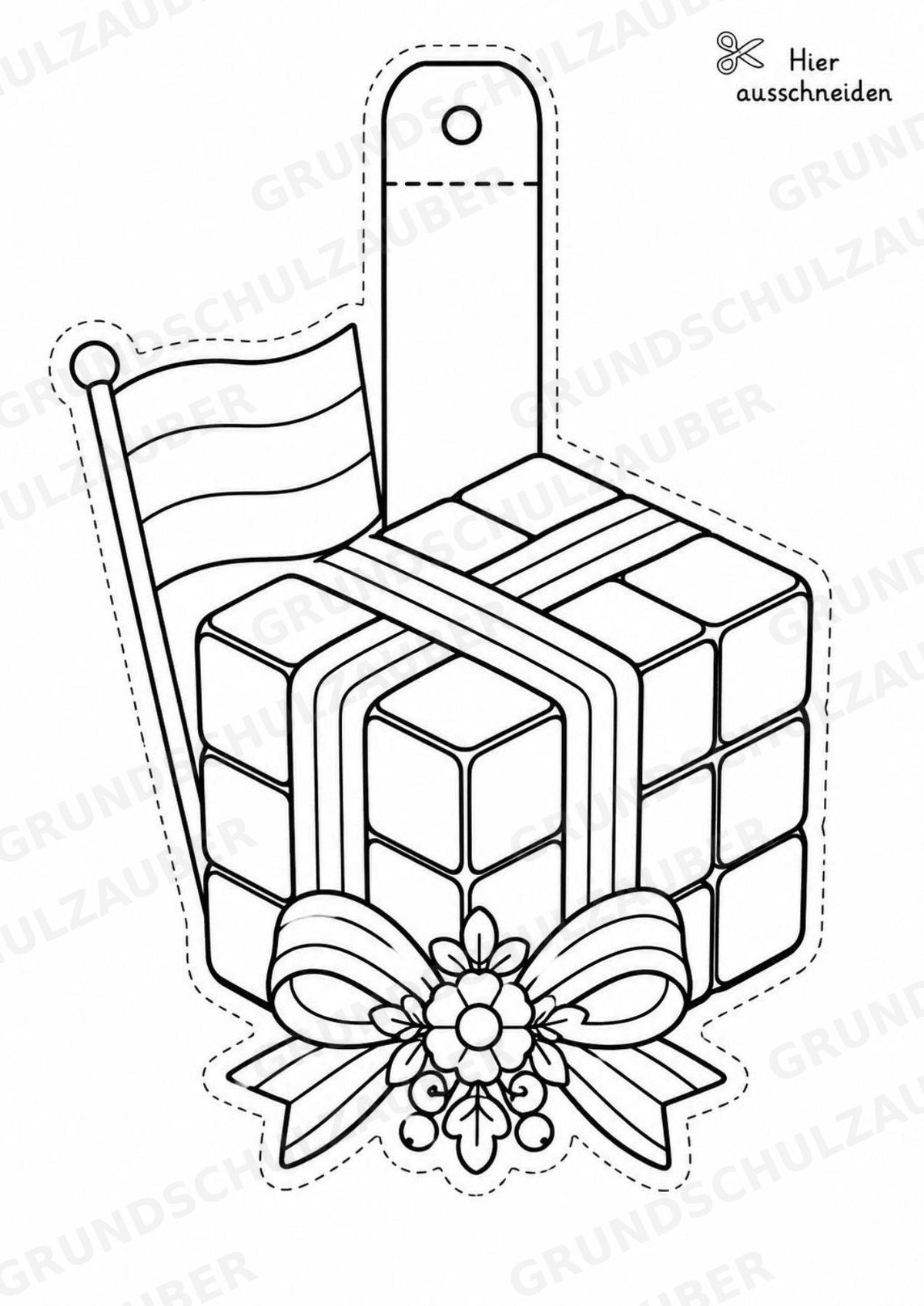Ungarn – Fensterdeko – Basteln – Ausmalbild – Ausschneiden – 15 Vorlagen – Materialseite 7