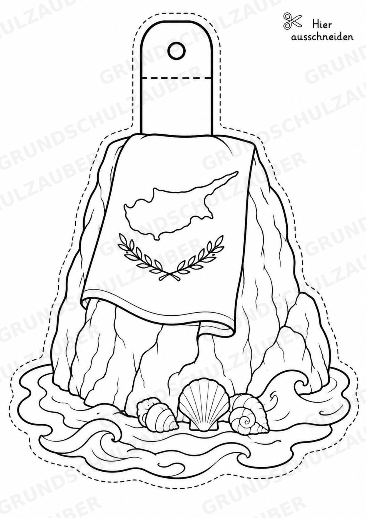 Zypern – Fensterdeko – Basteln – Ausmalbild – Ausschneiden – 15 Vorlagen – Materialseite 3
