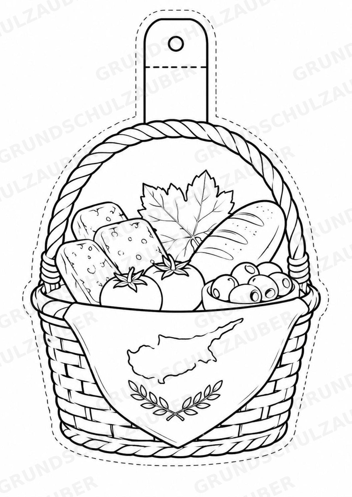 Zypern – Fensterdeko – Basteln – Ausmalbild – Ausschneiden – 15 Vorlagen – Materialseite 6
