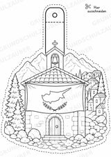 Zypern – Fensterdeko – Basteln – Ausmalbild – Ausschneiden – 15 Vorlagen – Materialseite 13