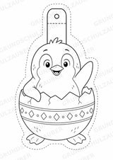 Pinguin – Fensterdeko – Basteln – Ausmalbild – Ausschneiden – 15 Vorlagen – Materialseite 5