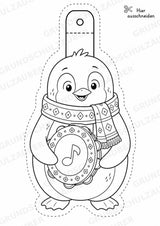 Pinguin – Fensterdeko – Basteln – Ausmalbild – Ausschneiden – 15 Vorlagen – Materialseite 10