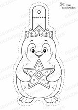 Pinguin – Fensterdeko – Basteln – Ausmalbild – Ausschneiden – 15 Vorlagen – Materialseite 13