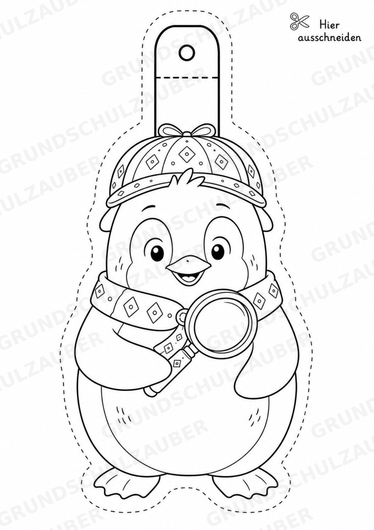 Pinguin – Fensterdeko – Basteln – Ausmalbild – Ausschneiden – 15 Vorlagen – Materialseite 14