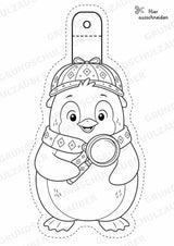 Pinguin – Fensterdeko – Basteln – Ausmalbild – Ausschneiden – 15 Vorlagen – Materialseite 14