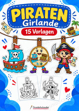 Piraten – Fensterdeko – Basteln – Ausmalbild – Ausschneiden – 15 Vorlagen – Cover