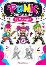 Punk – Fensterdeko – Basteln – Ausmalbild – Ausschneiden – 15 Vorlagen – Cover