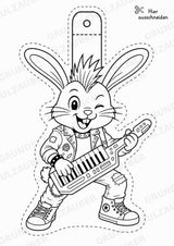 Punk – Fensterdeko – Basteln – Ausmalbild – Ausschneiden – 15 Vorlagen – Materialseite 10