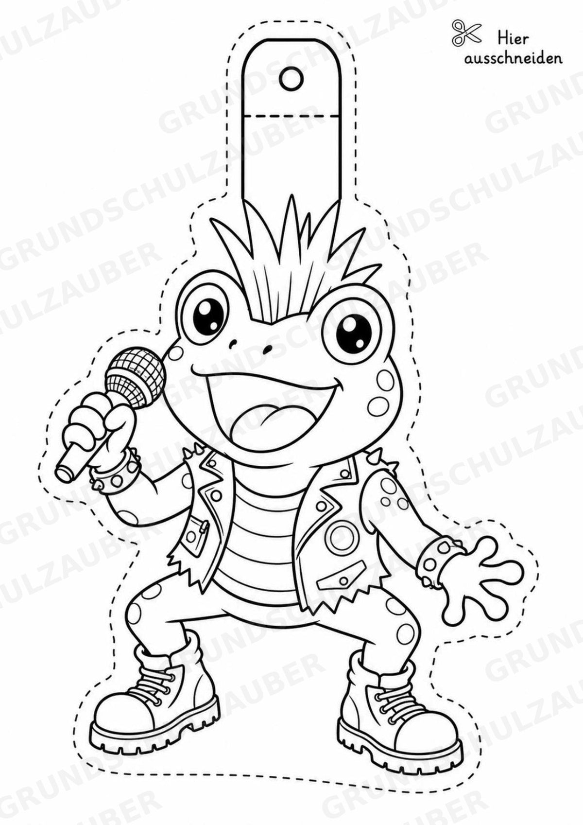 Punk – Fensterdeko – Basteln – Ausmalbild – Ausschneiden – 15 Vorlagen – Materialseite 13