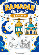 Ramadan – Fensterdeko – Basteln – Ausmalbild – Ausschneiden – 15 Vorlagen – Cover