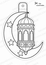 Ramadan – Fensterdeko – Basteln – Ausmalbild – Ausschneiden – 15 Vorlagen – Materialseite 2