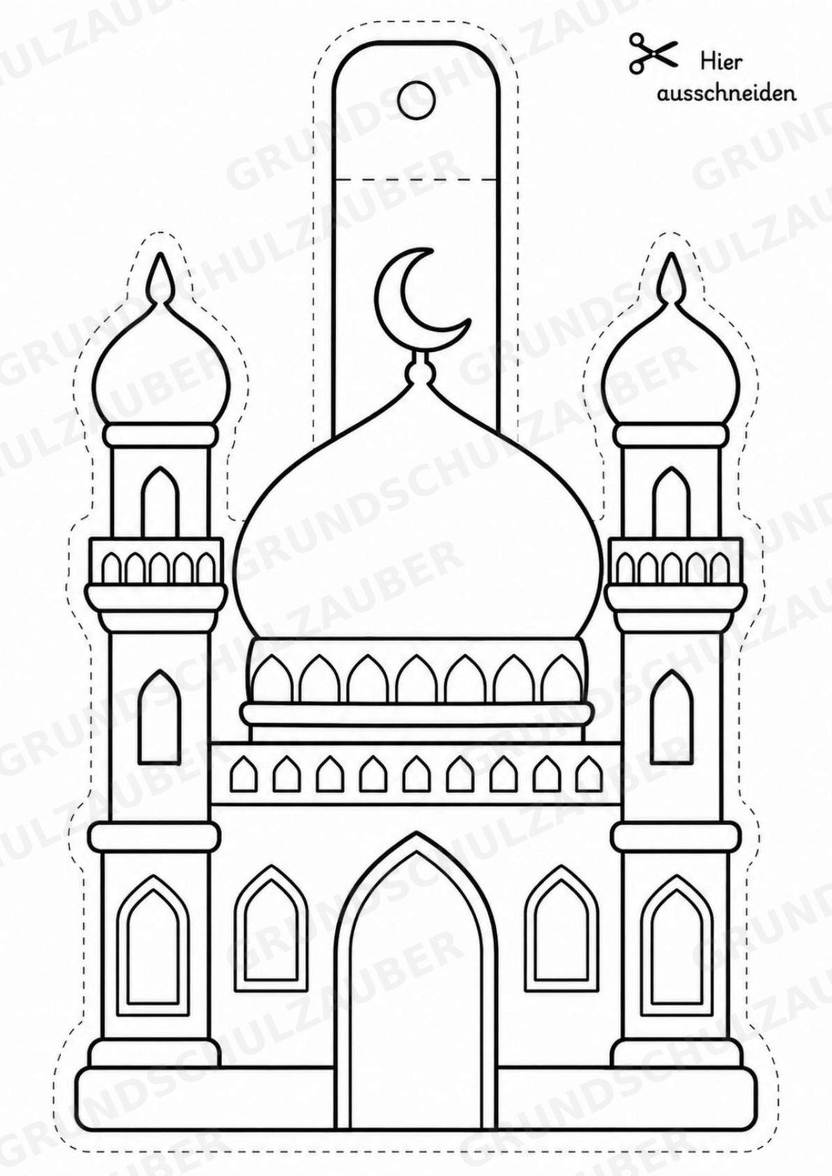 Ramadan – Fensterdeko – Basteln – Ausmalbild – Ausschneiden – 15 Vorlagen – Materialseite 5
