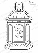 Ramadan – Fensterdeko – Basteln – Ausmalbild – Ausschneiden – 15 Vorlagen – Materialseite 6