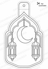 Ramadan – Fensterdeko – Basteln – Ausmalbild – Ausschneiden – 15 Vorlagen – Materialseite 7