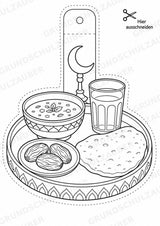 Ramadan – Fensterdeko – Basteln – Ausmalbild – Ausschneiden – 15 Vorlagen – Materialseite 8