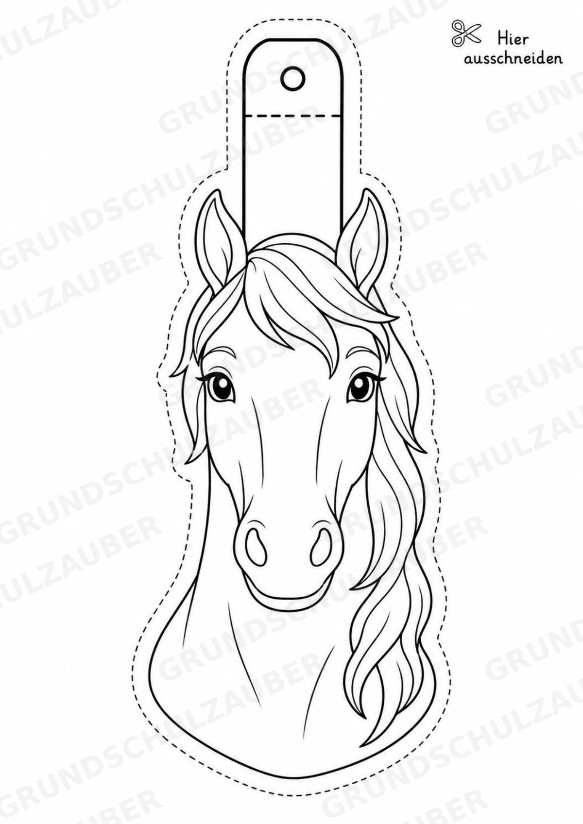 Reiten – Fensterdeko – Basteln – Ausmalbild – Ausschneiden – 15 Vorlagen – Materialseite 2
