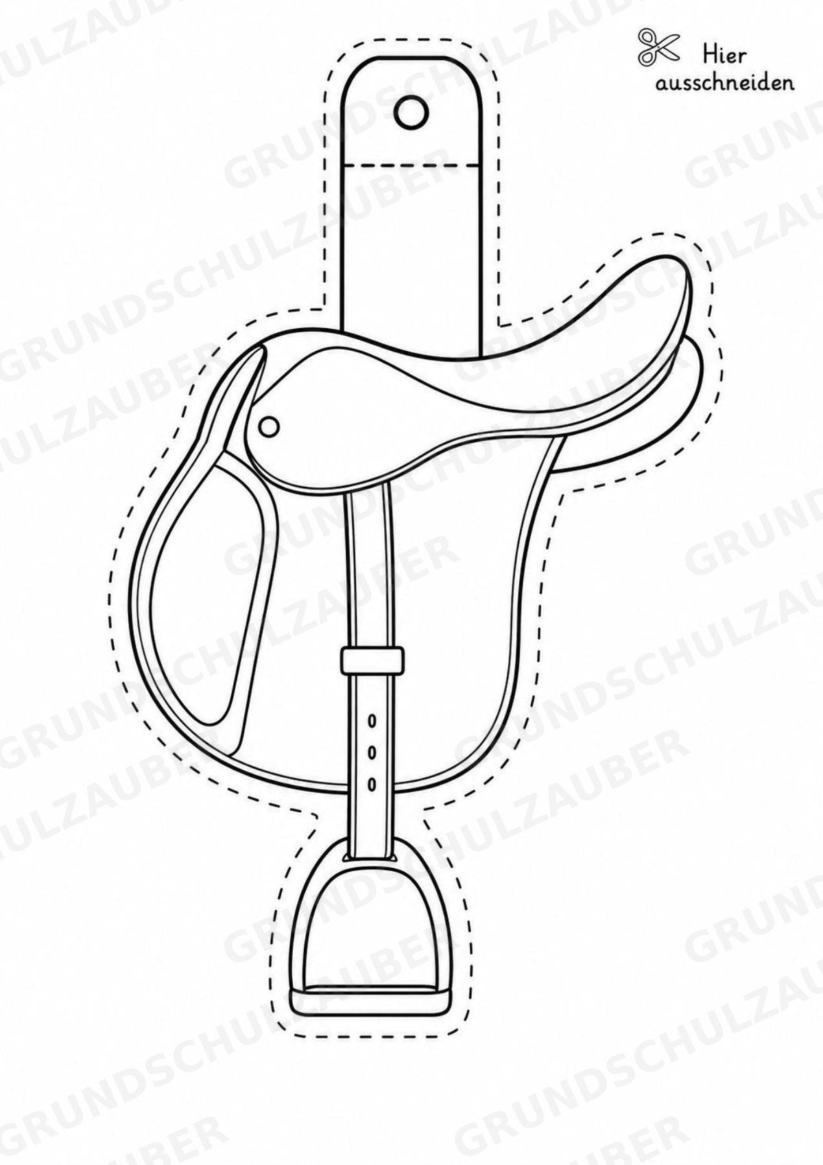 Reiten – Fensterdeko – Basteln – Ausmalbild – Ausschneiden – 15 Vorlagen – Materialseite 4