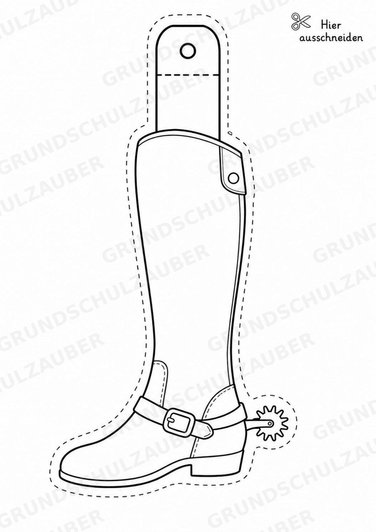Reiten – Fensterdeko – Basteln – Ausmalbild – Ausschneiden – 15 Vorlagen – Materialseite 6