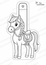 Reiten – Fensterdeko – Basteln – Ausmalbild – Ausschneiden – 15 Vorlagen – Materialseite 8