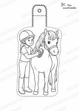 Reiten – Fensterdeko – Basteln – Ausmalbild – Ausschneiden – 15 Vorlagen – Materialseite 10