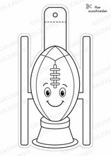 Rugby – Fensterdeko – Basteln – Ausmalbild – Ausschneiden – 15 Vorlagen – Materialseite 3