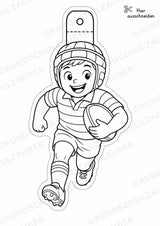 Rugby – Fensterdeko – Basteln – Ausmalbild – Ausschneiden – 15 Vorlagen – Materialseite 4