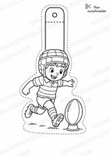 Rugby – Fensterdeko – Basteln – Ausmalbild – Ausschneiden – 15 Vorlagen – Materialseite 5