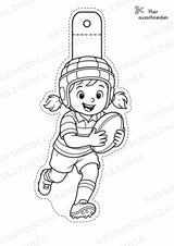 Rugby – Fensterdeko – Basteln – Ausmalbild – Ausschneiden – 15 Vorlagen – Materialseite 16