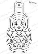 Russland – Fensterdeko – Basteln – Ausmalbild – Ausschneiden – 15 Vorlagen – Materialseite 3