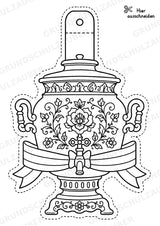 Russland – Fensterdeko – Basteln – Ausmalbild – Ausschneiden – 15 Vorlagen – Materialseite 9