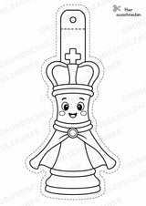 Schach – Fensterdeko – Basteln – Ausmalbild – Ausschneiden – 15 Vorlagen – Materialseite 2
