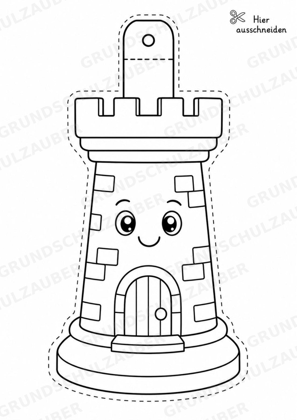 Schach – Fensterdeko – Basteln – Ausmalbild – Ausschneiden – 15 Vorlagen – Materialseite 4