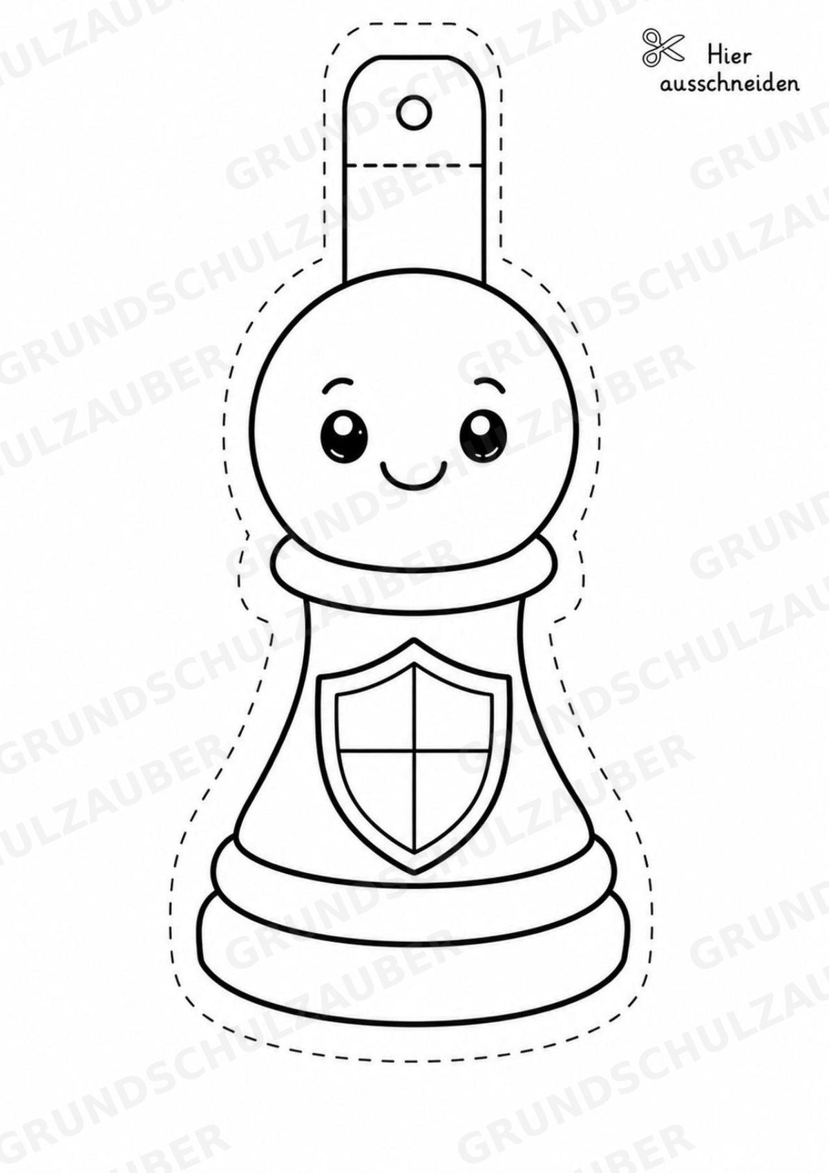 Schach – Fensterdeko – Basteln – Ausmalbild – Ausschneiden – 15 Vorlagen – Materialseite 7
