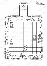 Schach – Fensterdeko – Basteln – Ausmalbild – Ausschneiden – 15 Vorlagen – Materialseite 8
