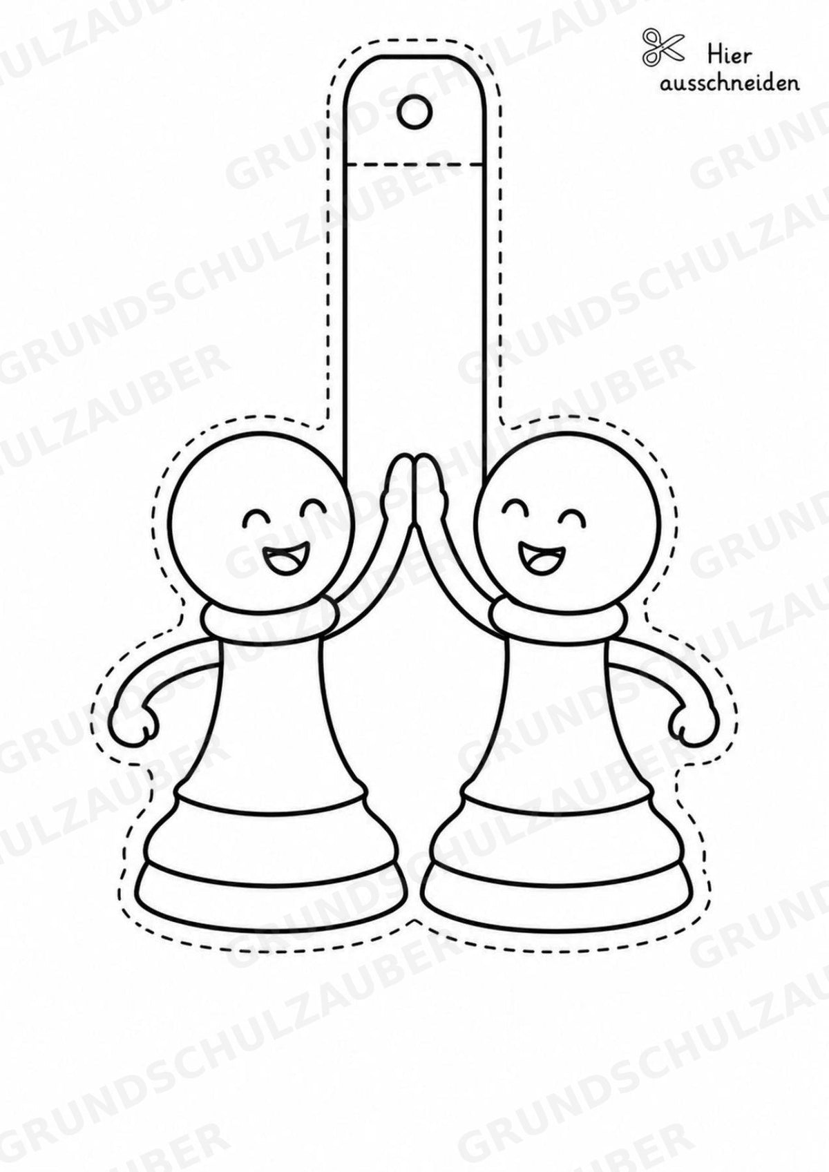 Schach – Fensterdeko – Basteln – Ausmalbild – Ausschneiden – 15 Vorlagen – Materialseite 9