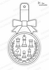 Schach – Fensterdeko – Basteln – Ausmalbild – Ausschneiden – 15 Vorlagen – Materialseite 15