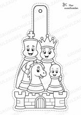 Schach – Fensterdeko – Basteln – Ausmalbild – Ausschneiden – 15 Vorlagen – Materialseite 16