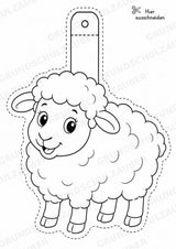 Schaf – Fensterdeko – Basteln – Ausmalbild – Ausschneiden – 15 Vorlagen – Materialseite 2