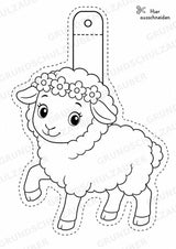 Schaf – Fensterdeko – Basteln – Ausmalbild – Ausschneiden – 15 Vorlagen – Materialseite 9