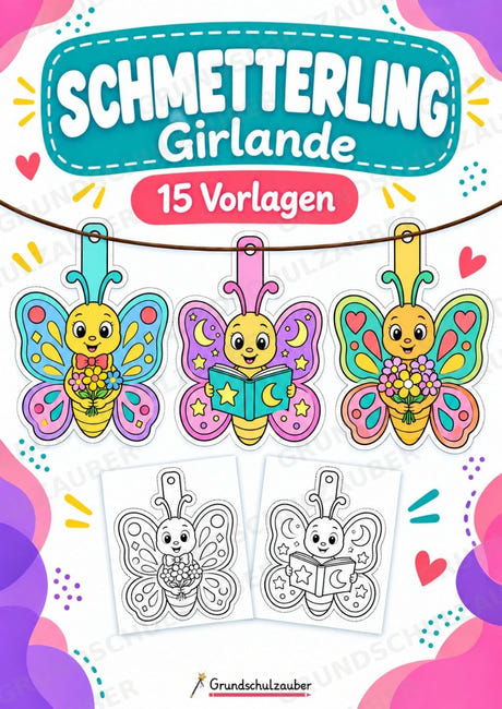 Schmetterling – Fensterdeko – Basteln – Ausmalbild – Ausschneiden – 15 Vorlagen – Cover