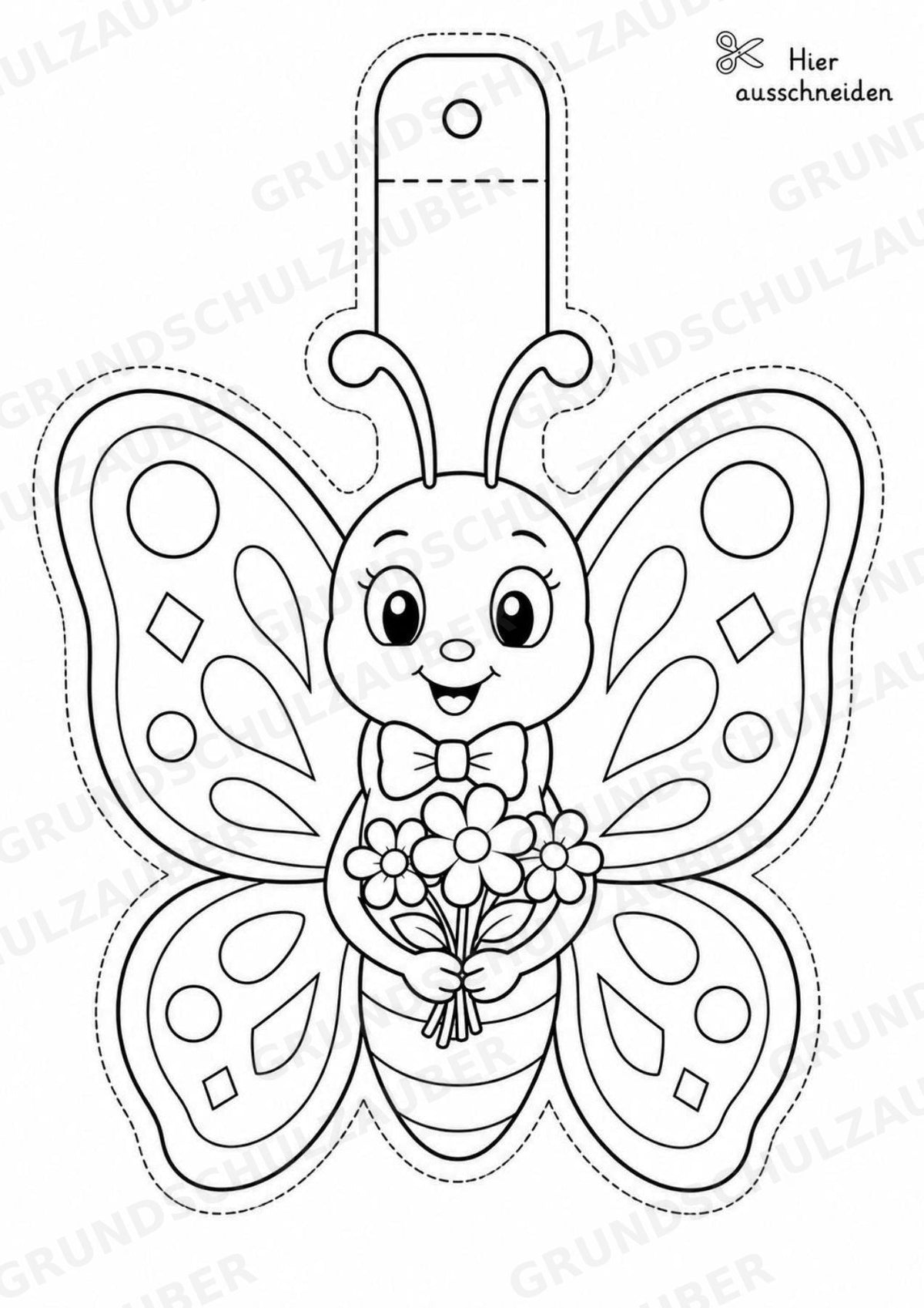 Schmetterling – Fensterdeko – Basteln – Ausmalbild – Ausschneiden – 15 Vorlagen – Materialseite 2