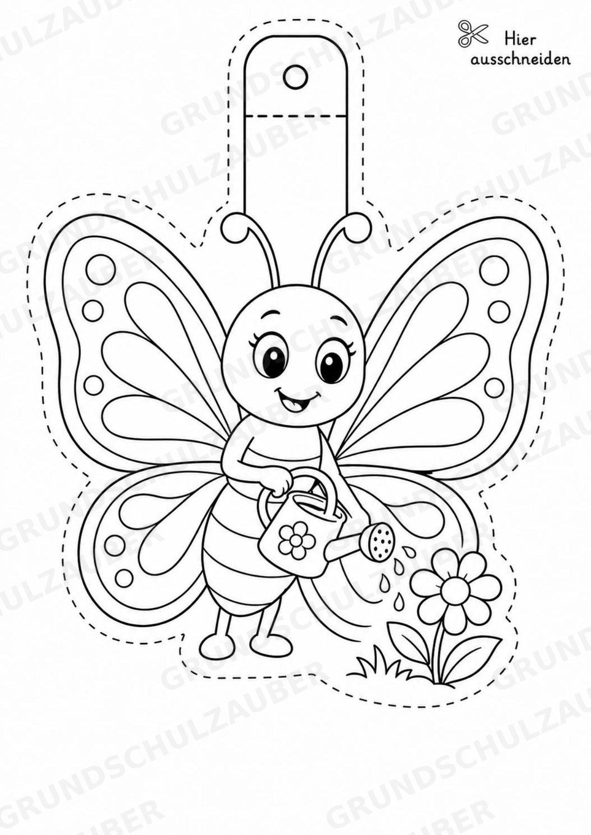 Schmetterling – Fensterdeko – Basteln – Ausmalbild – Ausschneiden – 15 Vorlagen – Materialseite 4