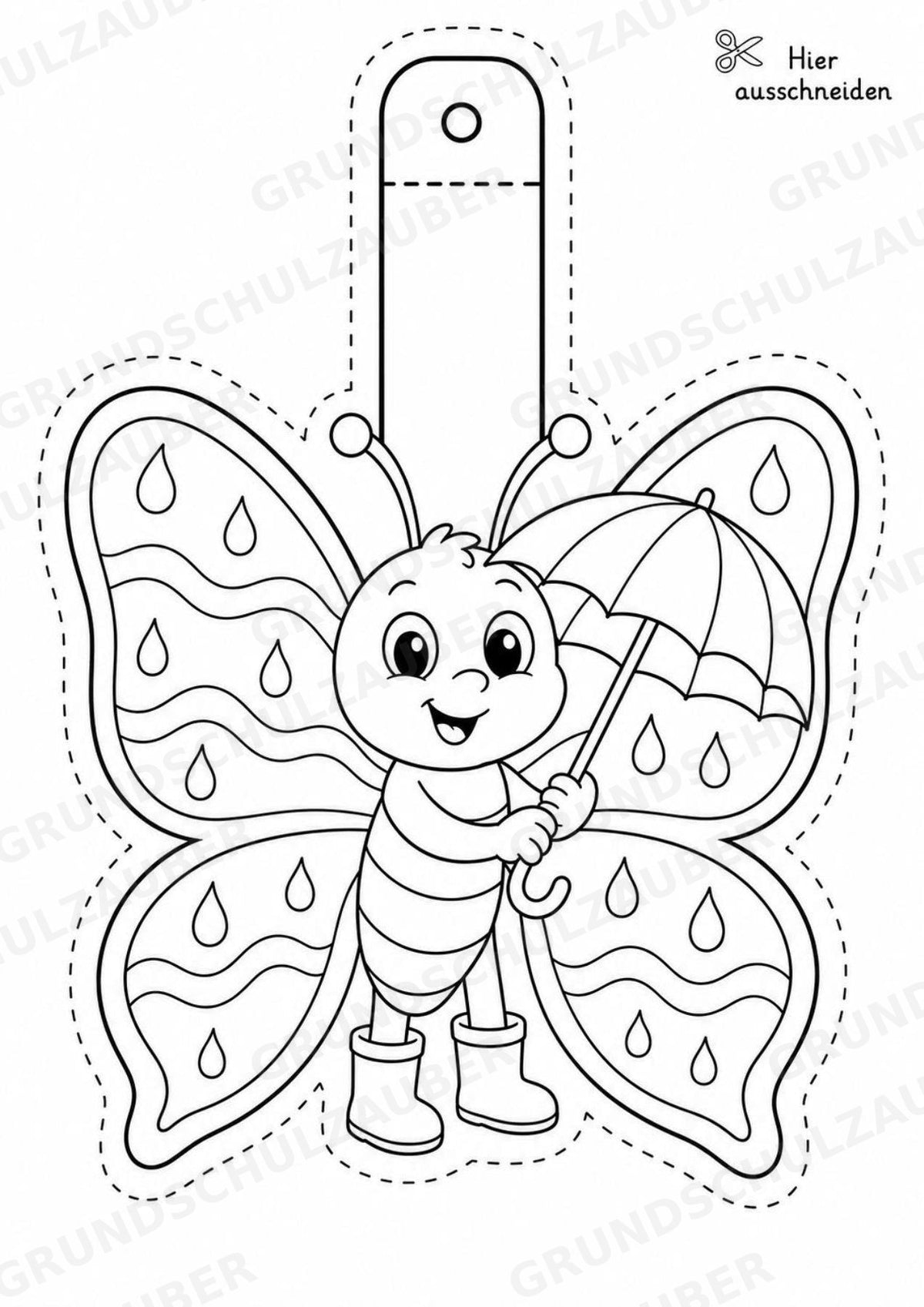 Schmetterling – Fensterdeko – Basteln – Ausmalbild – Ausschneiden – 15 Vorlagen – Materialseite 7