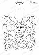 Schmetterling – Fensterdeko – Basteln – Ausmalbild – Ausschneiden – 15 Vorlagen – Materialseite 7