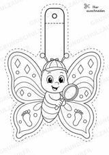 Schmetterling – Fensterdeko – Basteln – Ausmalbild – Ausschneiden – 15 Vorlagen – Materialseite 8