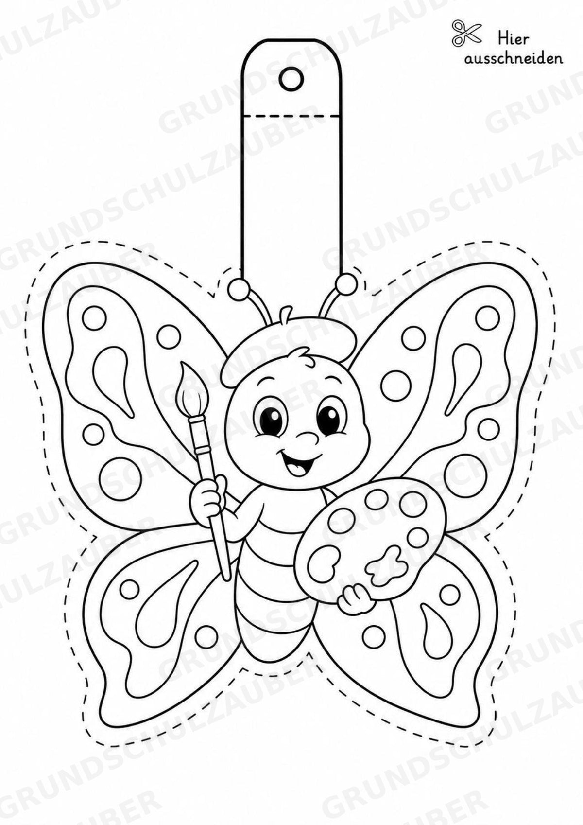 Schmetterling – Fensterdeko – Basteln – Ausmalbild – Ausschneiden – 15 Vorlagen – Materialseite 11