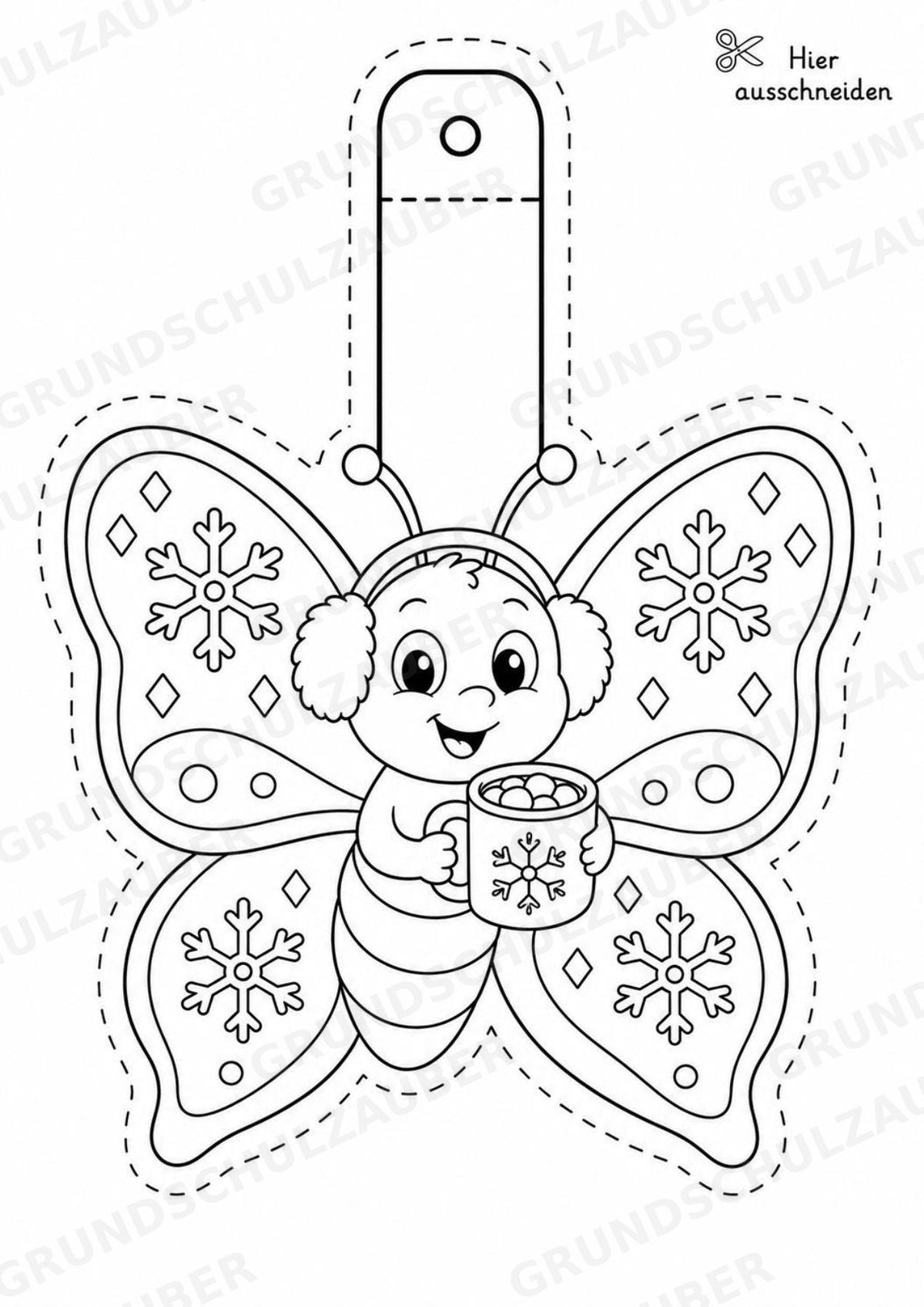 Schmetterling – Fensterdeko – Basteln – Ausmalbild – Ausschneiden – 15 Vorlagen – Materialseite 12