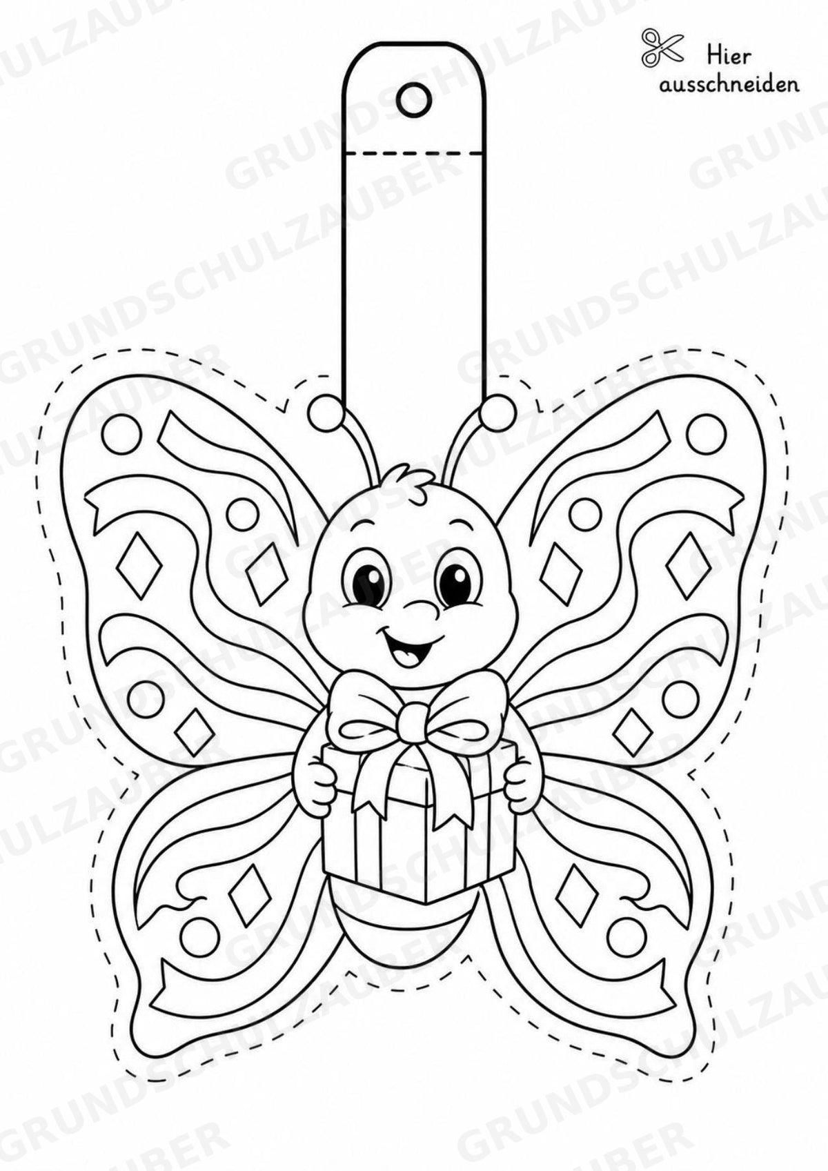 Schmetterling – Fensterdeko – Basteln – Ausmalbild – Ausschneiden – 15 Vorlagen – Materialseite 15